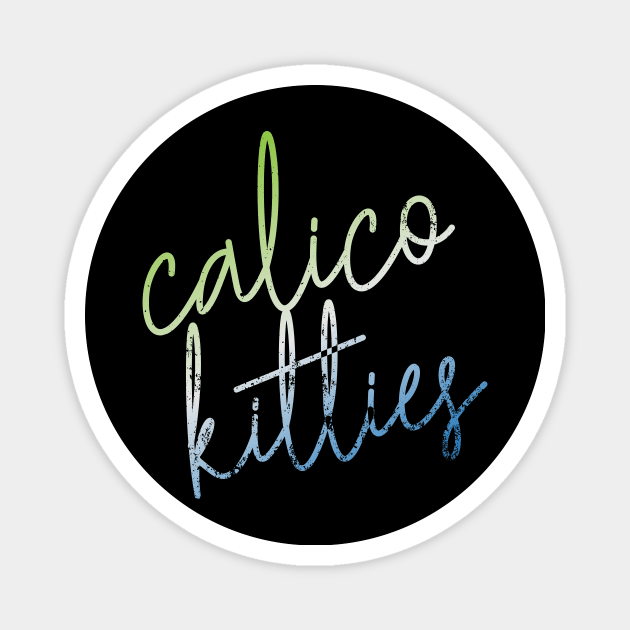 CURSIVE calico kitties Magnet by bluegrasscheercats